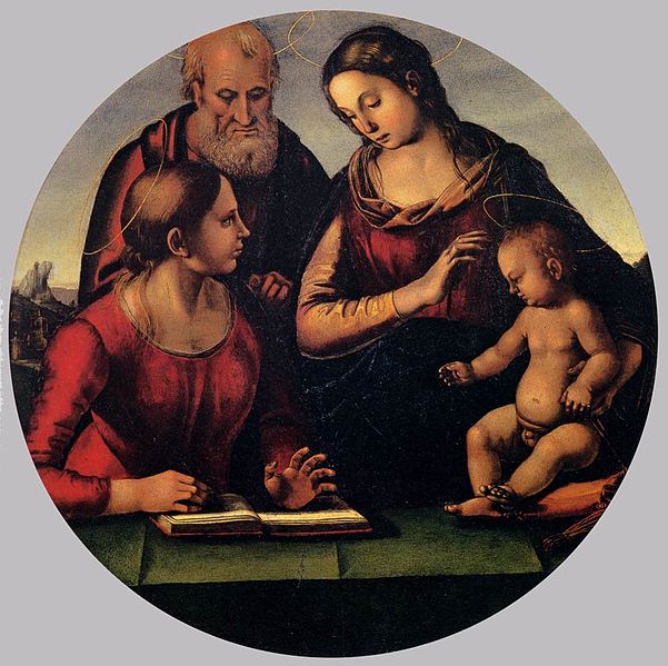 The Holy Family with Saint